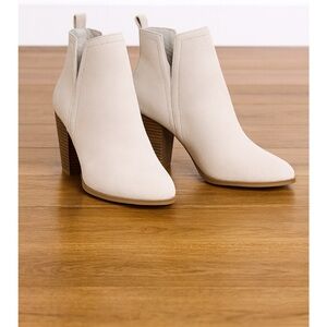 Elegant Cream Ankle Boots